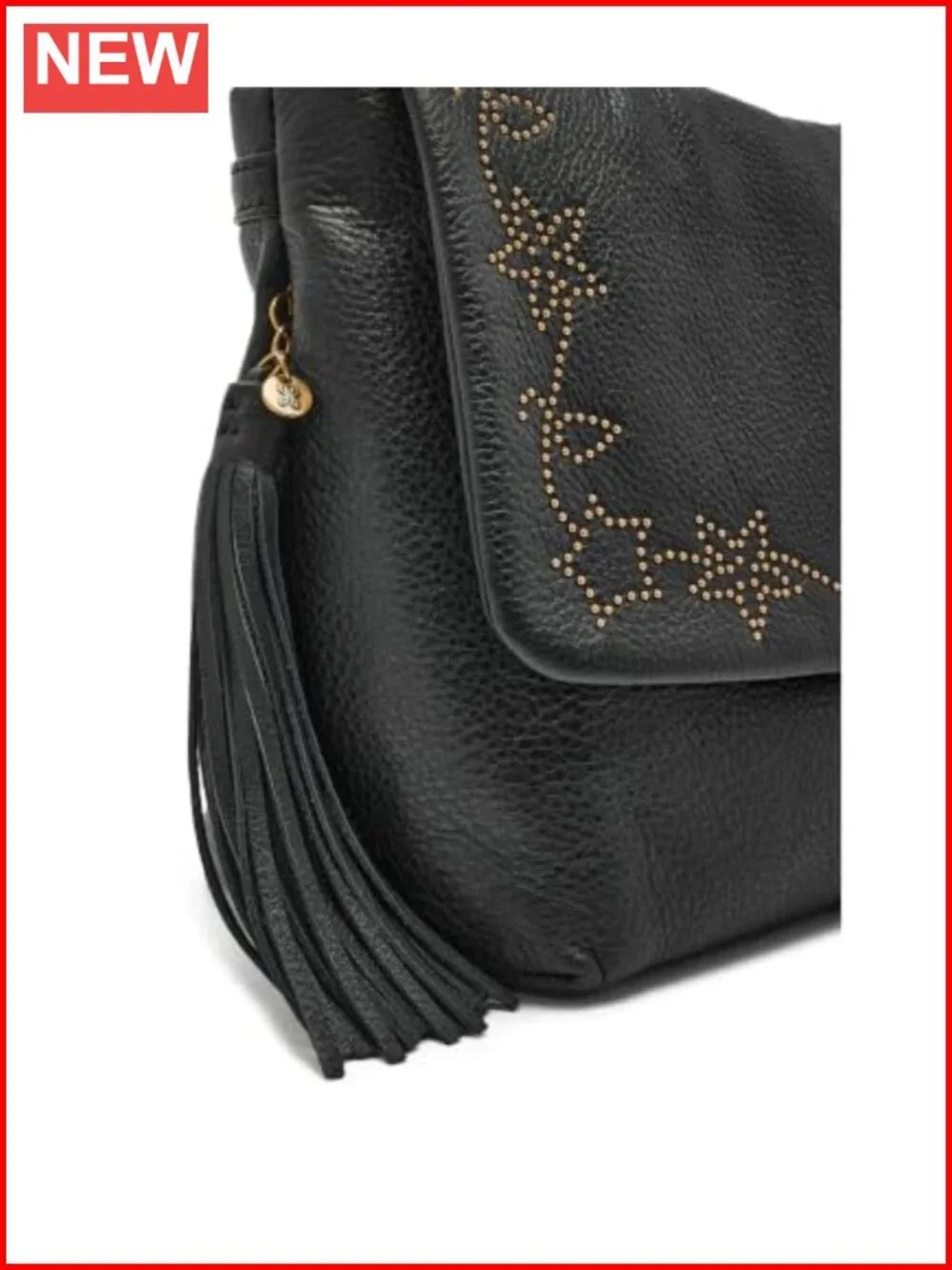 HOBO Harley Convertible Shoulder Leather Bag Floral Studwork